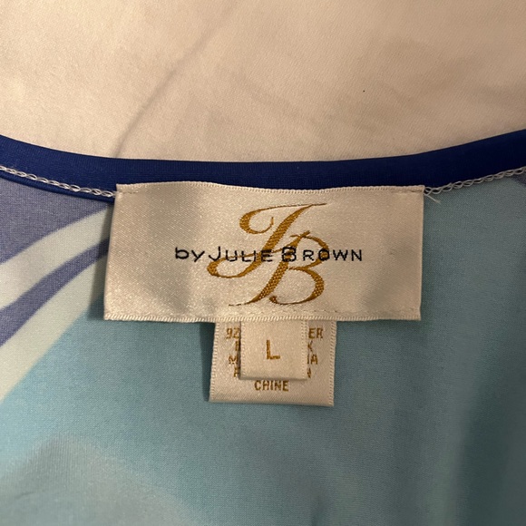 JB by Julie Brown Vibrant Blue and Green Midi Dress - Picture 5 of 5